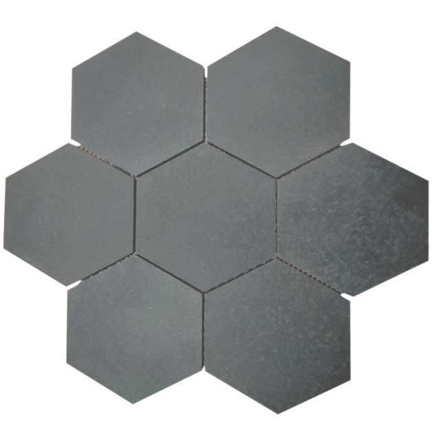 Honeycomb Hexagon Basalt Honed Mosaic Tile - XIAMEN HIBO STONE supplier