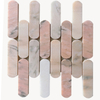 Rosa Portugal Pink Marble Long Oval Mosaic Tiles