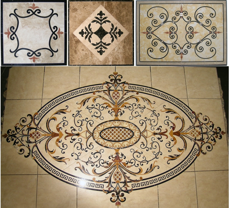 Waterjet floor rug