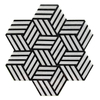 Unique Design Novi Hexagon Thassos And Nero Black Marble Mosaics