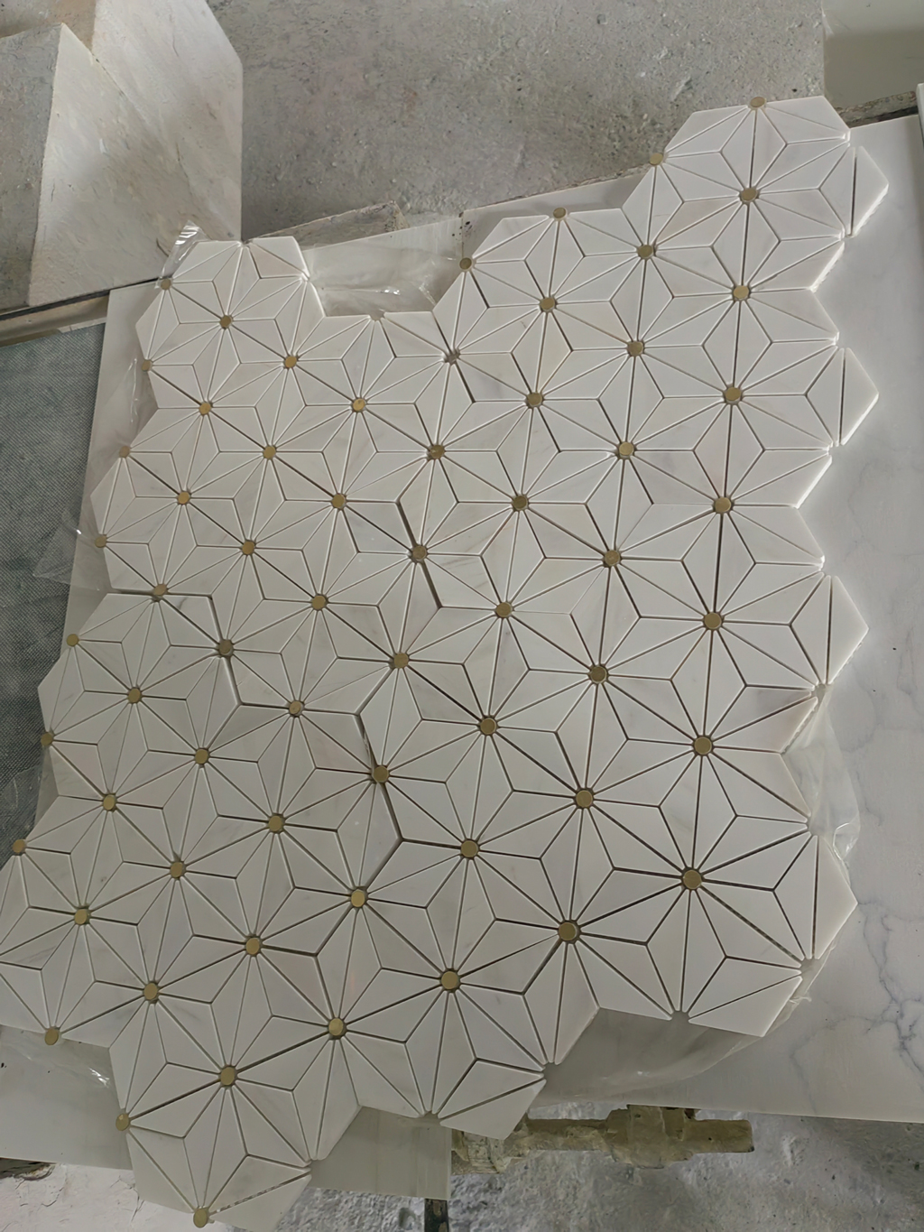 dolomite brass mosaics