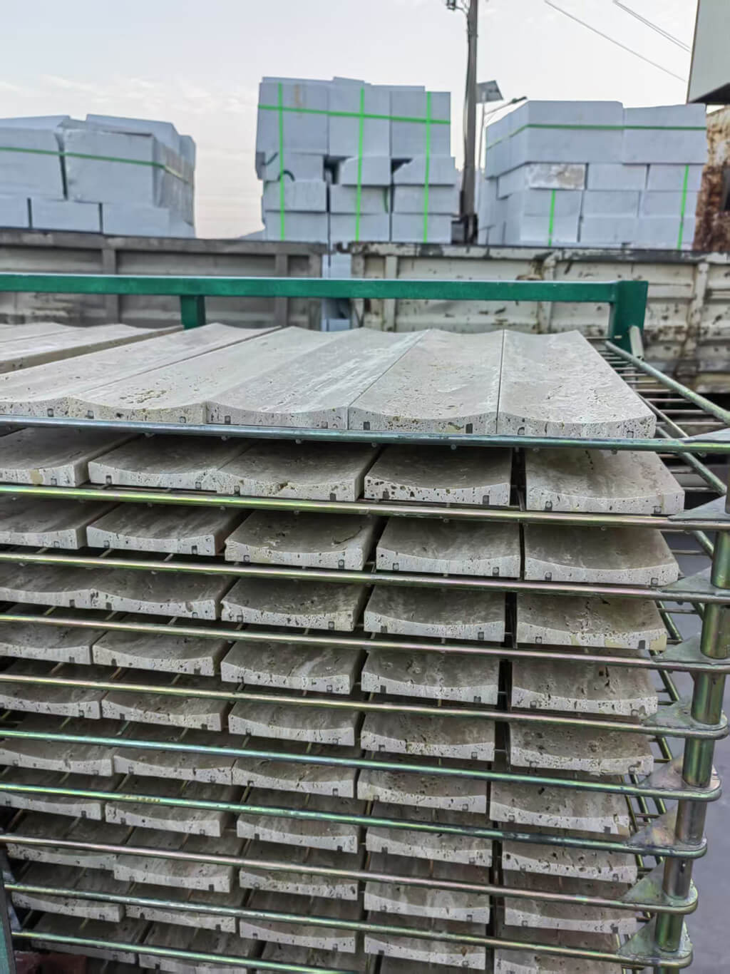 travertine concave tile factory